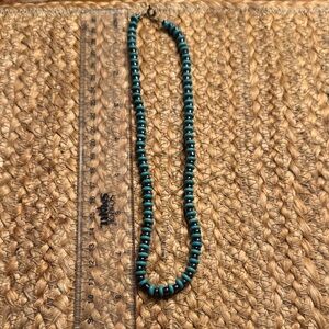 Turquoise and Black Beaded Necklace